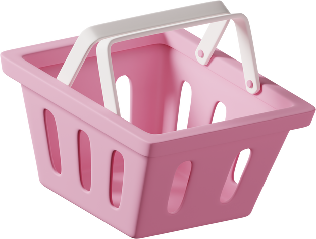 Pink Plastic Shopping Basket
